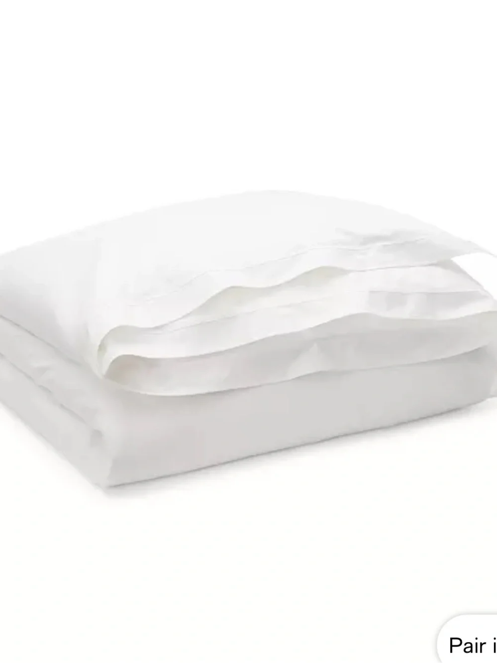 New Sateen Border Duvet Cover, Full/Queen Classic White Retail $330